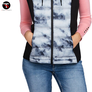 Chaleco acolchado con capucha para mujer de alta calidad, chaquetas sin mangas con sublimación, ropa de mujer transpirable de estilo de algodón a la moda - Product Image 5