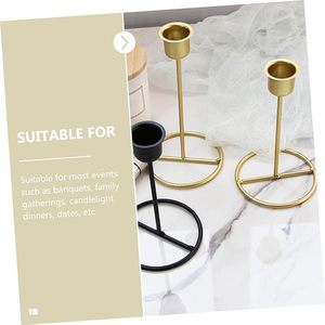 Producto al por mayor, soporte de vela para decoración del hogar, candelabro simple de Metal galvanizado chapado en oro para decoración de bodas - Product Image 2