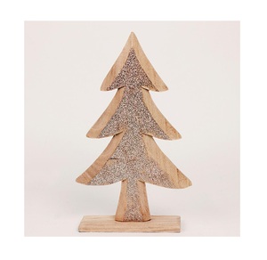 Table en bois faite à la main de conception brute de haute qualité arbre de Noël dessus de Table en bois poli personnalisé arbre de Noël en gros - Product Image 5