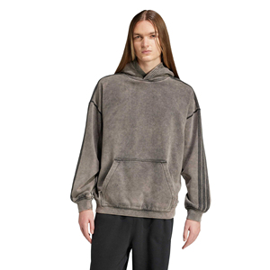 Sweat à capuche décontracté en molleton délavé personnalisé, lourd, surdimensionné, pour femmes, 100% coton, saison hivernale, logo sur le devant, écologique - Product Image 1