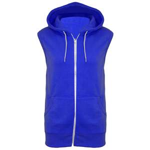 Custom <b>Men's</b> <b>Sleeveless</b> <b>Hoodie</b> with Zipper Pocket 100% Cotton Knitted Windproof & Breathable Slim Fit Summer Gym Training - Product Image 6