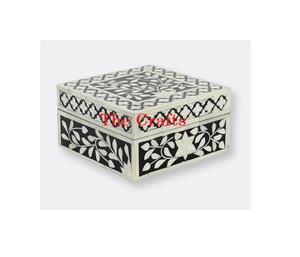 Boîte de rangement de bijoux en bois de qualité de luxe avec nacre Boîte à bijoux de travail Boîte à cosmétiques aux meilleurs prix - Product Image 1