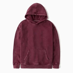 Sweats à capuche vintage 100% coton pour hommes Design vieilli délavé à l'acide 2025 Basics Teint uni pour les commandes en gros d'hiver à bas prix - Product Image 5