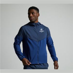 Veste coupe-vent imperméable et respirante avec capuche pliable pour homme, fermeture éclair - Product Image 1