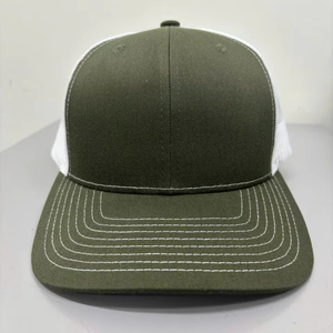 Chapeaux de camionneur vert de haute qualité, casquettes de camionneur vierges personnalisées avec logo personnalisé de marque OEM au Vietnam - Product Image 1