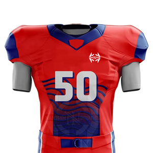 Uniforme de fútbol americano de alta calidad corto de talla grande diseño personalizable tela duradera para entrenamiento de juegos de práctica de deportes de equipo - Product Image 4