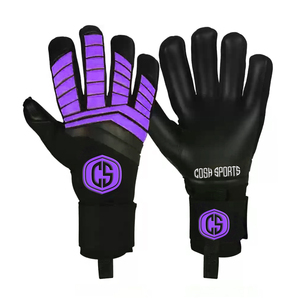 Guantes de Portero con Corte Negativo, Antideslizantes, Palma de Látex Negro, Dorso Híbrido con Textura 3D para Deportes al Aire Libre |   Transpirable y Ajustable - Product Image 1