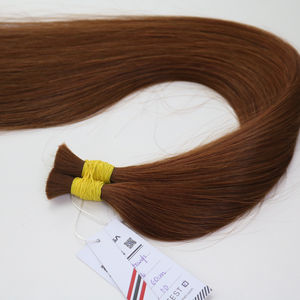 Extensions de cheveux en vrac les plus vendues Cheveux vietnamiens Double Drown 100 grammes Couleur foncée 14 pouces - Product Image 1
