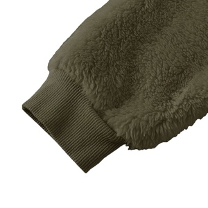 Los más vendidos de los hombres Sherpa Athletic Hoodie Heavyweight Fleece Outdoor Sudadera Abrigo deportivo con bolsillo - Product Image 5