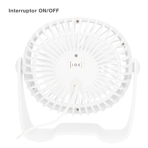 Mini ventilatore da dessert ricaricabile USB, bianco, 3W, 15cm (GSC 300010019) - Product Image 4
