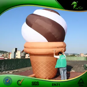 Cono de helado inflable gigante, publicidad, marca inflable, mascota