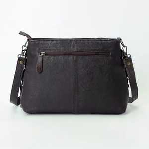 Bolso cruzado de piel de vaca para mujer, bolso de cuero de estilo vintage tallado a mano, bolso de moda occidental - Product Image 2