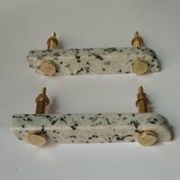 Poignées de porte et tirants de tiroir personnalisables en terrazzo/métal, style minimaliste et tendance, pour cuisine et chambre – Durables et écologiques