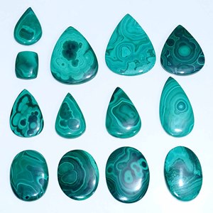Cabujón de malaquita natural, piedras preciosas sueltas de malaquita para joyería, uso a granel, precio de la India - Product Image 2