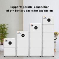 Sistem Baterai Penyimpanan Energi Surya LiFePO4 Modular 5.12kWh yang Dapat Ditumpuk dengan Inverter Hybrid untuk Penggunaan Rumah Tangga