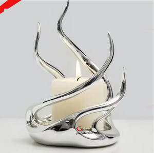 Candelabro de Acero Inoxidable con Acabado Plateado de Alta Calidad para Bodas, Hoteles, Restaurantes y Bares - Product Image 1