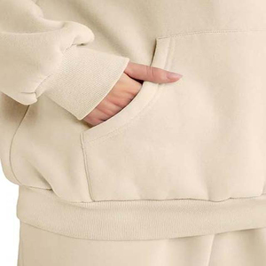 Ensemble de sport pour femme, deux pièces, survêtement pour femme, haut zippé, ensemble à cordon de serrage, vêtements d'entraînement et de jogging - Product Image 6