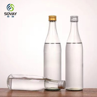 Bouteilles en verre transparent: 330ml et 500ml pour la bière, le sirop, les boissons alcoolisées et le whisky