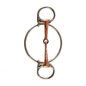 Bocado para Caballo Dexter Ring Racing, Acero Inoxidable 4-3/4, Articulado, Boquilla de Cobre de 13 mm, 2 Anillos, Apto Enterprises AE-12282, Personalizable - Product Image 2