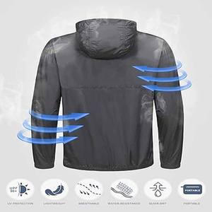 Chaqueta impermeable para lluvia de ropa informal de primera calidad para hombre con características ajustables disponibles a precio mayorista - Product Image 3