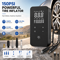 Portable Plastic Digital Tire Inflator with Touch Screen Fast Inflation 12V Automatic Shut off for Car & Motorcycle