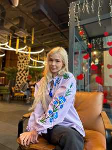 Women's Vintage Elegant Summer Evening Casual Top <b>Custom</b> Solid Pattern Embroidery 100% Cotton <b>Balloon</b> Sleeve Wholesale Knitted - Product Image 5