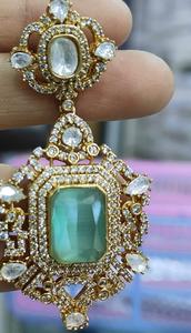 ต่างหูทองเหลืองและทองแดงประดับเพชรแนววินเทจสำหรับผู้หญิงทันสมัยของขวัญงานหมั้นสำหรับปาร์ตี้งานแต่งงานตามสั่งรูปทรงและลวดลาย - Product Image 2