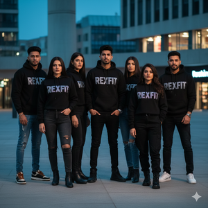 New Design <b>Black</b> Men Zip Front <b>Hoodie</b> with Printed Chest Design Rhinestone Details Premium Winter Streetwear Fashion <b>Hoodie</b> - Product Image 6