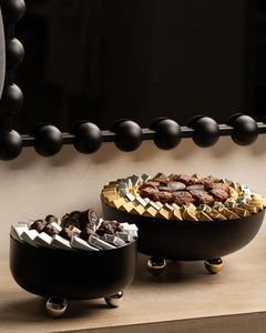 Plateau de service en chocolat blanc fait main tendance 2026, plateau de service de luxe pour table, plateau de service alimentaire de haute qualité, nouveau - Product Image 3