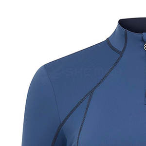 Capas base de equitación de manga larga de Color sólido transpirable de calidad superior Recién llegado Camisa de capa base de equitación - Product Image 5