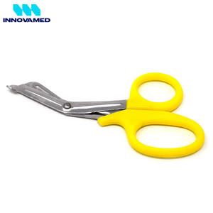 กรรไกรตัดแผลสเตนเลสสตีลที่มีนวัตกรรมกรรไกรสำหรับการผ่าตัดมีด้ามจับสีเหลืองพื้นฐาน7.5 - Product Image 4