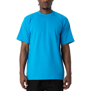 Camiseta con logotipo personalizado para hombre Pro Club Camiseta de cuello redondo de algodón pesado para hombre - Product Image 1