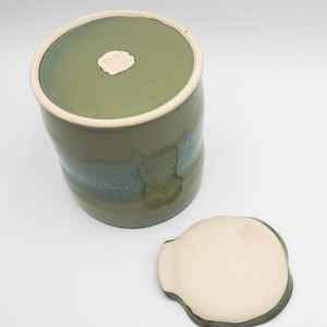 Glossy Finish Ceramic <b>Utensil</b> <b>Holder</b> Crock | Kitchen Cooking Tool Storage | Stylish Countertop Organizer - Product Image 3