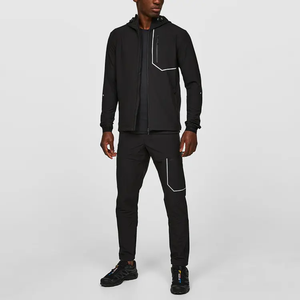 Nuevo Modelo de Fábrica al por Mayor, Chaqueta Cortavientos de Invierno para Hombre, Estampada, para Exteriores, para Ciclismo, Correr, Cortavientos, con Capucha y Forro Polar - Product Image 1