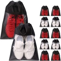 Tas Sepatu Kain Katun Anti Air/Debu Desain Ukuran Khusus Dompet Kantong Vakum Sol Sepatu Transparan PCC ISO9001