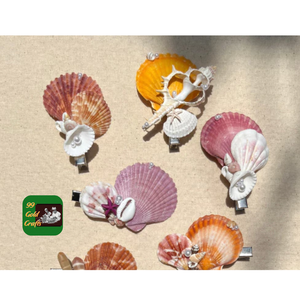 กิ๊บติดผมรูปเปลือกหอยทำมือสำหรับผู้หญิงเครื่องประดับแฟชั่นสไตล์ชายหาดฤดูร้อนดีไซน์ไม่ซ้ำใคร - Product Image 4