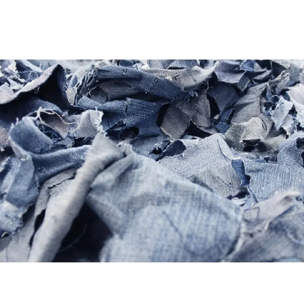 100% Denim Fabric Cutting Waste Hot Sale Industrielle Textil abfälle Schneiden von Strick gewebe Woll abfälle aus Bangladesch