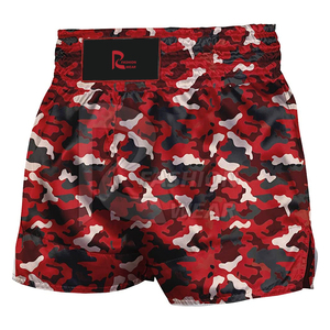 Pantalones cortos blancos con estampado para boxeo, Shorts tailandeses con Logo personalizado Mma, Muay Thai, venta al por mayor - Product Image 6