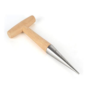 Outil de jardinière avec poignée en forme de T en bois Dibber outil de jardin ampoule planteur gants de jardinage plantation semis transplantation - Product Image 2