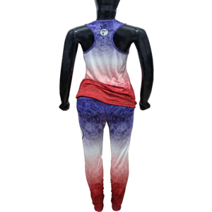 Custom UPF 50+ Women's <b>Leggings</b> Breathable Fishing <b>Leggings</b> Tank top Clothing Fishing Wear Gym Wear Yoga Set USA Flag Design - Product Image 2