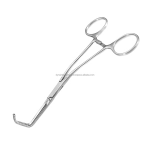 Pince d'anastomose coudée, saucière atraumatique, mâchoires de 20mm, tiges coudées, instruments chirurgicaux de 7 pouces (18cm) - Product Image 1