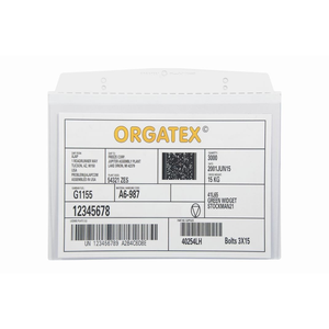 Portadocumenti ESD da appendere DIN A6 Orizzontale Trasparente/Bianco 10 Pezzi/Confezione-SD012-ESD-02 - Product Image 1