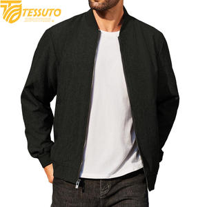 Blouson aviateur zippé léger et extensible de coupe décontractée pour homme - Product Image 6