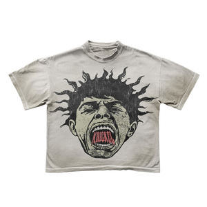 OEM T-shirt épais en vrac surdimensionné Impression du logo personnalisé T-shirt uni à manches courtes en coton vierge grande taille T-shirts pour hommes - Product Image 4