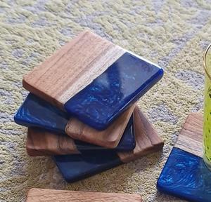 Best Selling <b>Christmas</b> Drink Square Stoneware Wooden Slate <b>Coaster</b> Wedding Favor Acacia Wooden Round Cup Beer Resin <b>Coasters</b> - Product Image 6