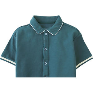 Camisas de Manga Corta Estilo Inglés 100% Algodón Personalizadas para Mujer, Transpirables, Ecológicas, con Logotipo en Relieve en la Parte Delantera, Tejidas - Product Image 4