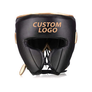 Protège-tête de boxe en cuir PU réglable, résistant aux chocs, doublure douce, confortable, grande ouverture pour les boxeurs amateurs et professionnels - Product Image 1