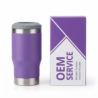 Refroidisseur de bouteilles et canettes de bière en acier inoxydable 4-en-1 de 14 oz avec 2 couvercles