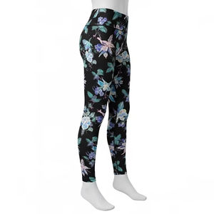 Anti Bacterial Spandex Yoga Leggings Women Compression Pants Stretch Fitness <b>Tights</b> with Heat Transfer Printing for Gym Workout - Product Image 4