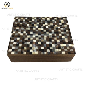 Boîte en os naturel faite à la main en briques de luxe, boîte de rangement décorative écologique pour panneaux muraux - Product Image 3